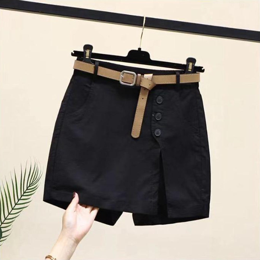Korean Style Solid Fashion Shorts for Women