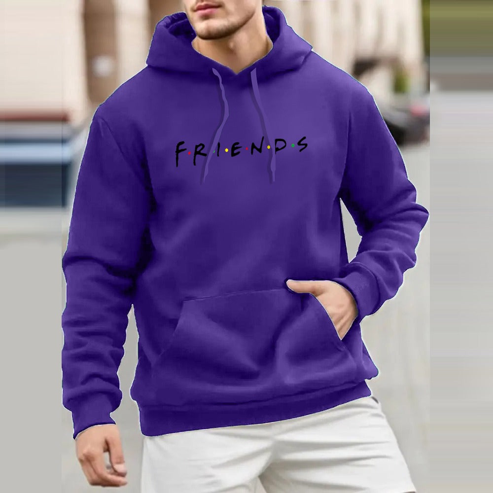 Friends Printed Pullover Full Sleeve Hoodies for Men