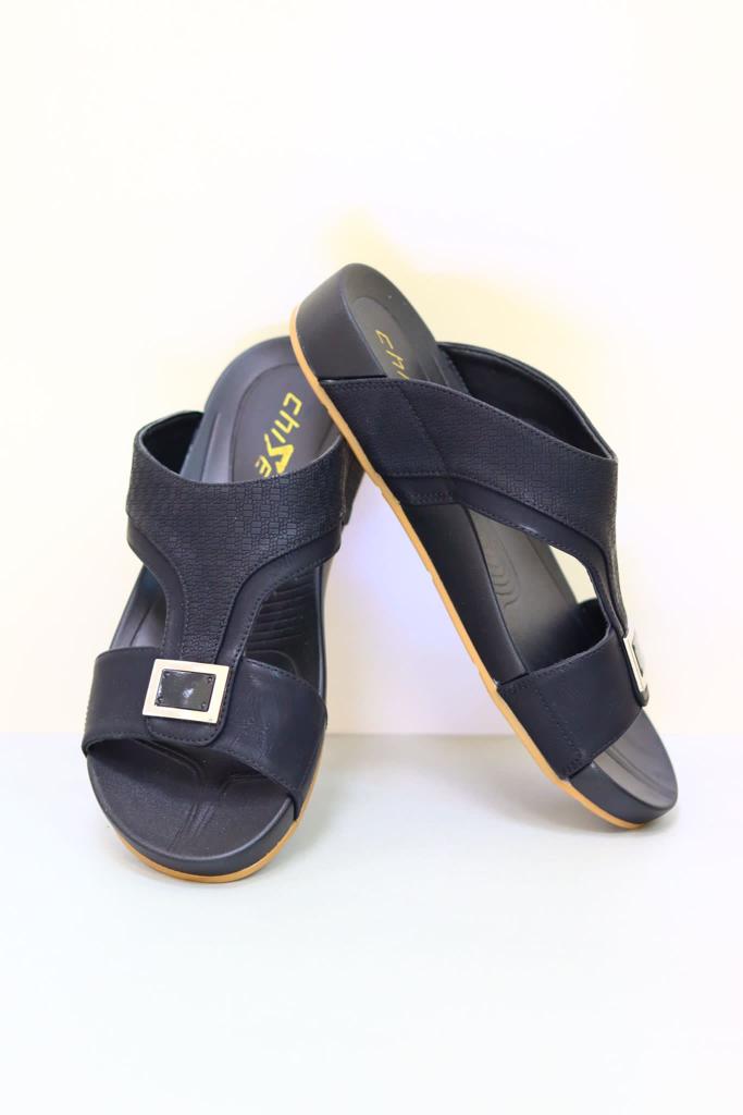 Solid Color Arab Fashion Flat Sandals for Men