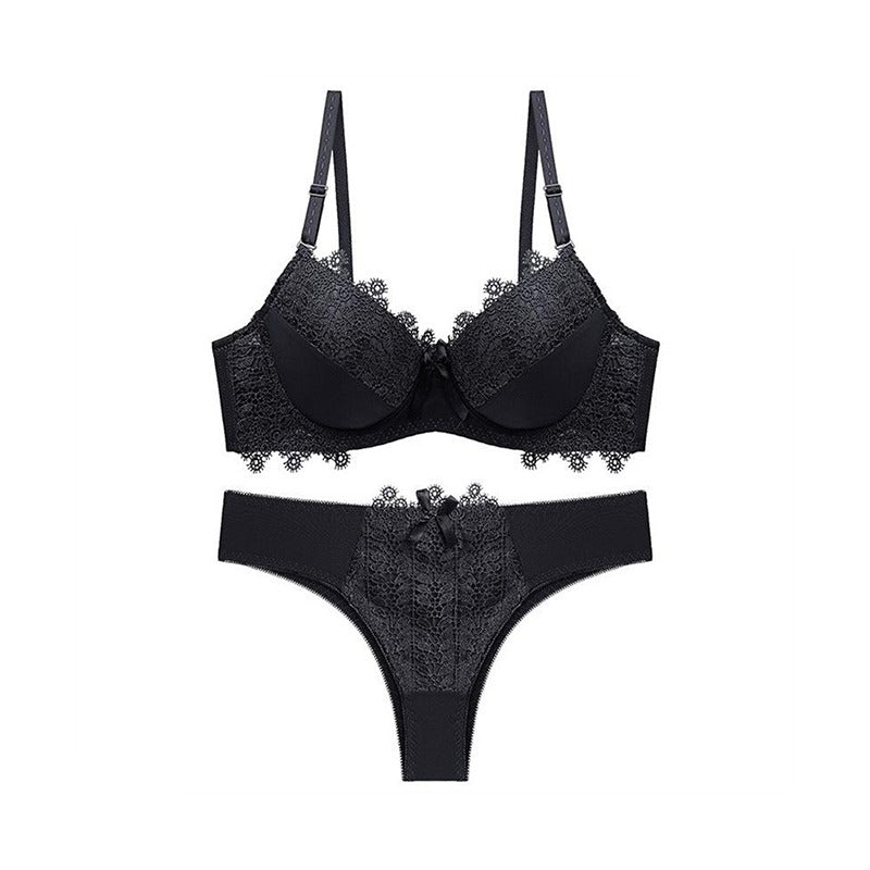 Bridal Padded Solid Bra & Pant Set for Women