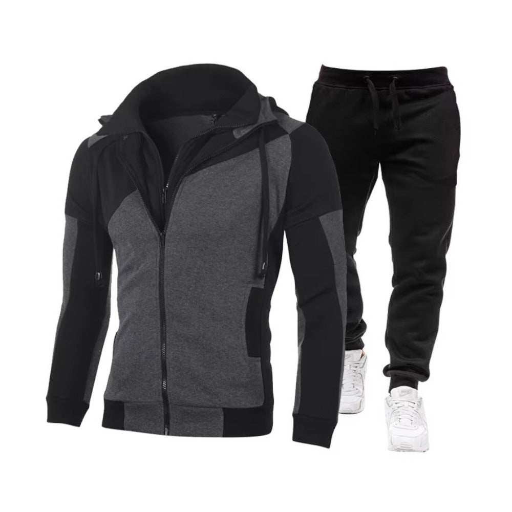 Long Sleeve Gym Sports Wear Long Sleeve Hoodies Jacket & Pants for Men