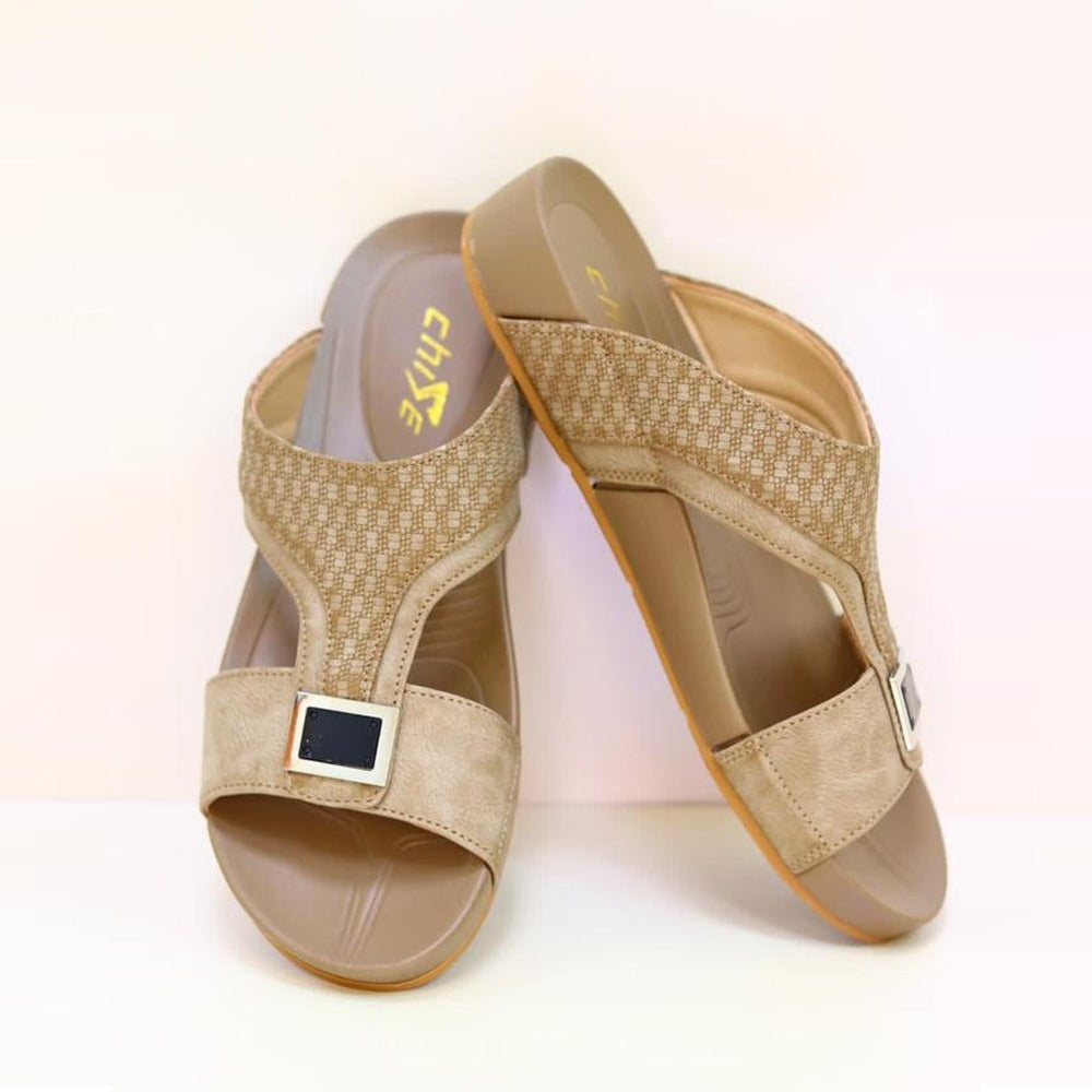Solid Color Arab Fashion Flat Sandals for Men