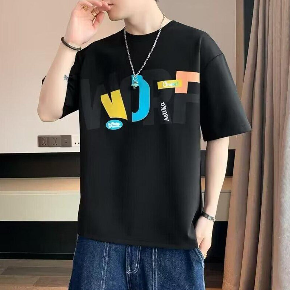 Graphics Printed Fashion Short Sleeve T-shirt for Men