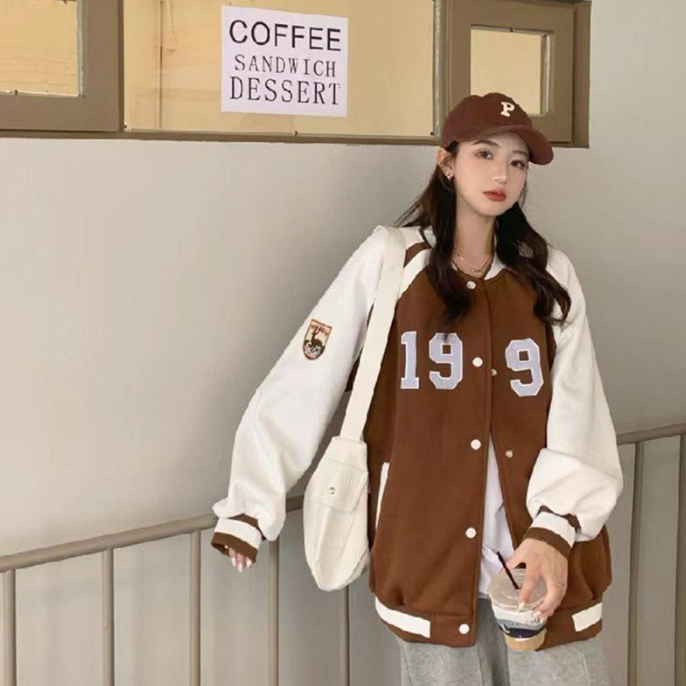 Preppy Oversized Full Sleeve Jacket Dress for Women