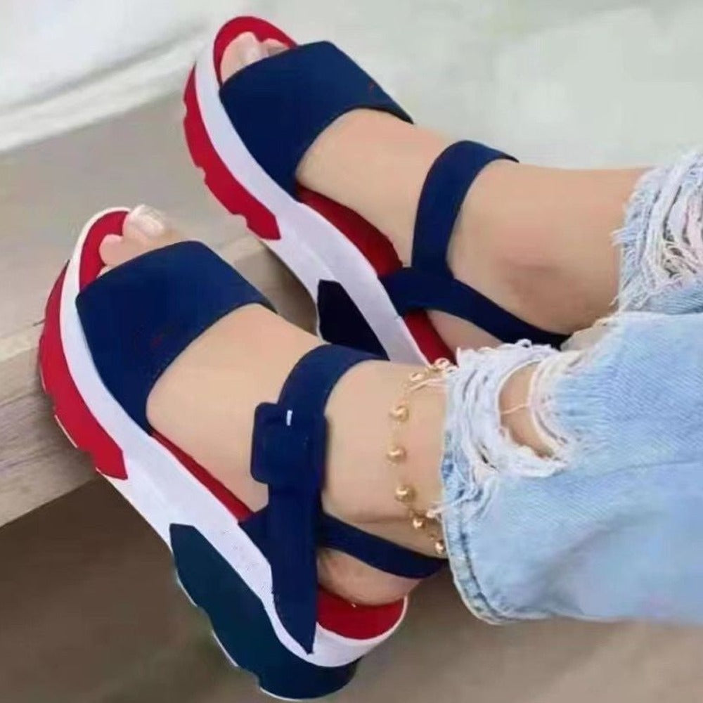 Peep Toe Platform Wedge Fashion Daily Wear Sandals for Women