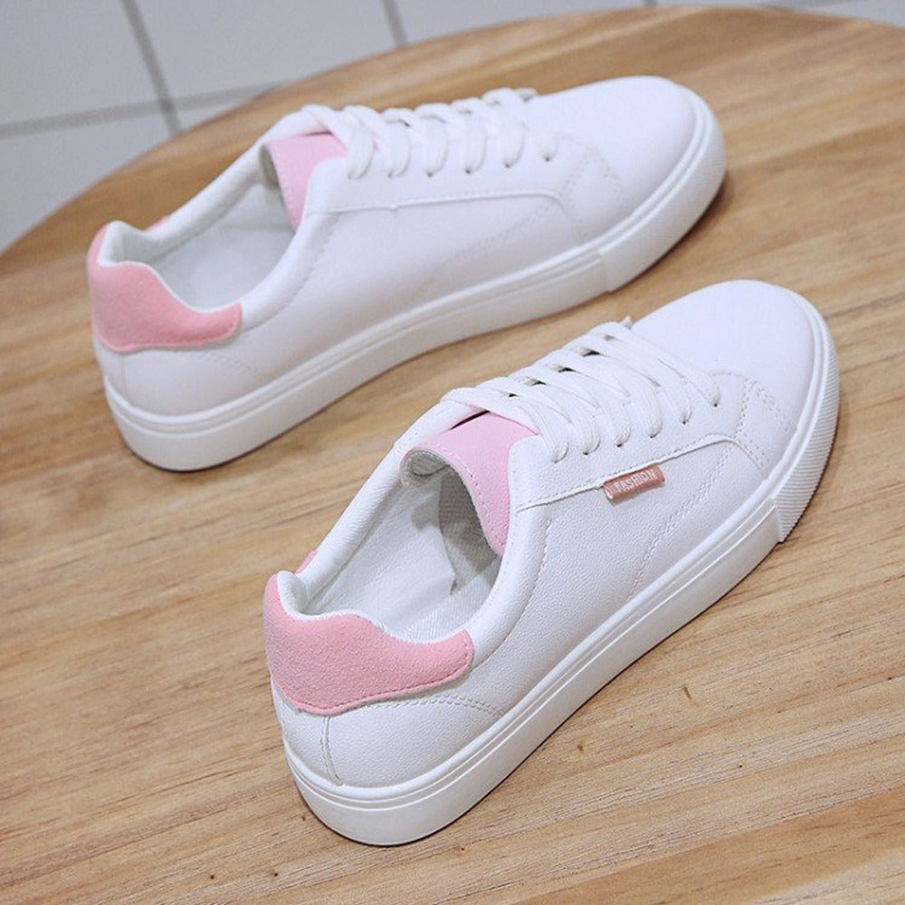 Leather Autumn Fashion Korean Casual Sports Shoes for Women