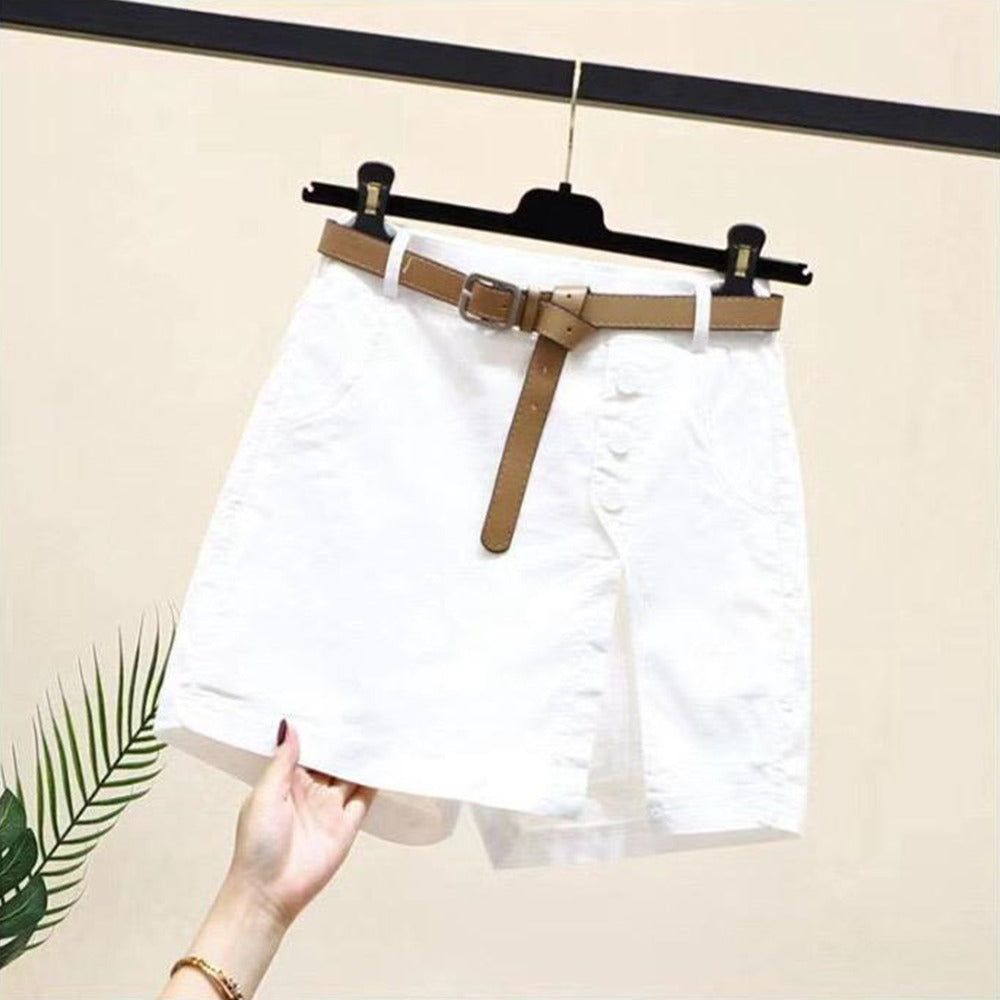 Korean Style Solid Fashion Shorts for Women