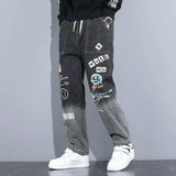 Printed Fashion Heavy Fade Casual Pants for Men