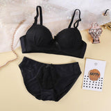 Embroidered Fashion Padded Bra & Panty for Women