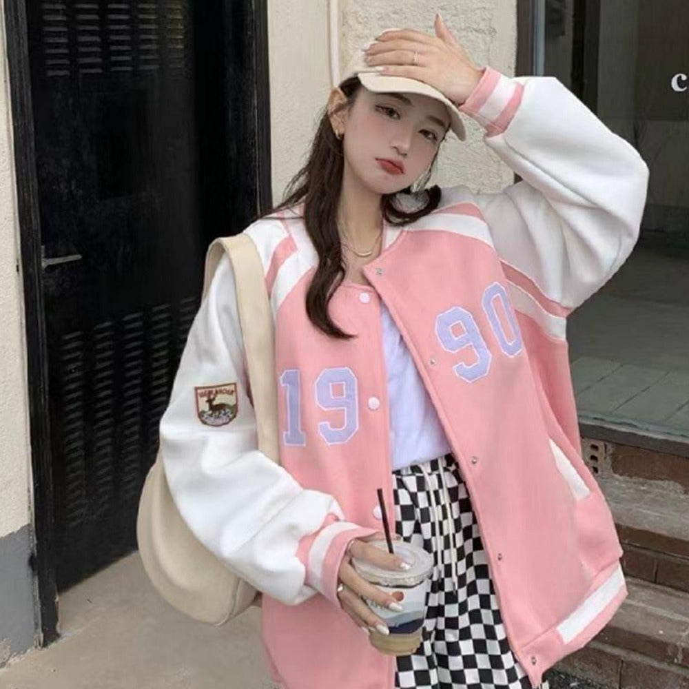 Preppy Oversized Full Sleeve Jacket Dress for Women