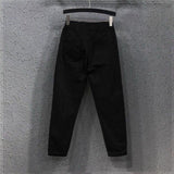 Elastic Waist Wide Leg Solid Harem Pants for Women
