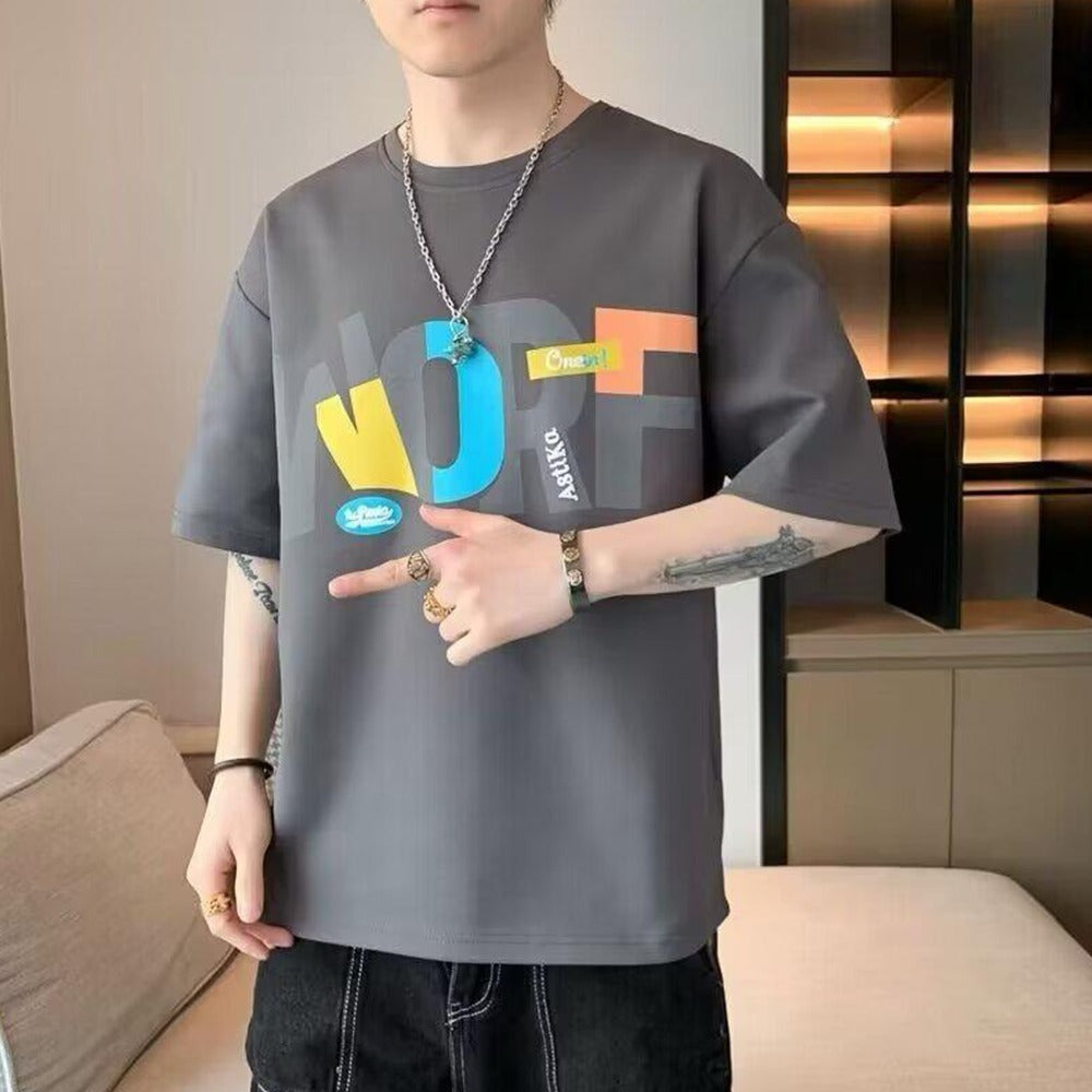 Graphics Printed Fashion Short Sleeve T-shirt for Men