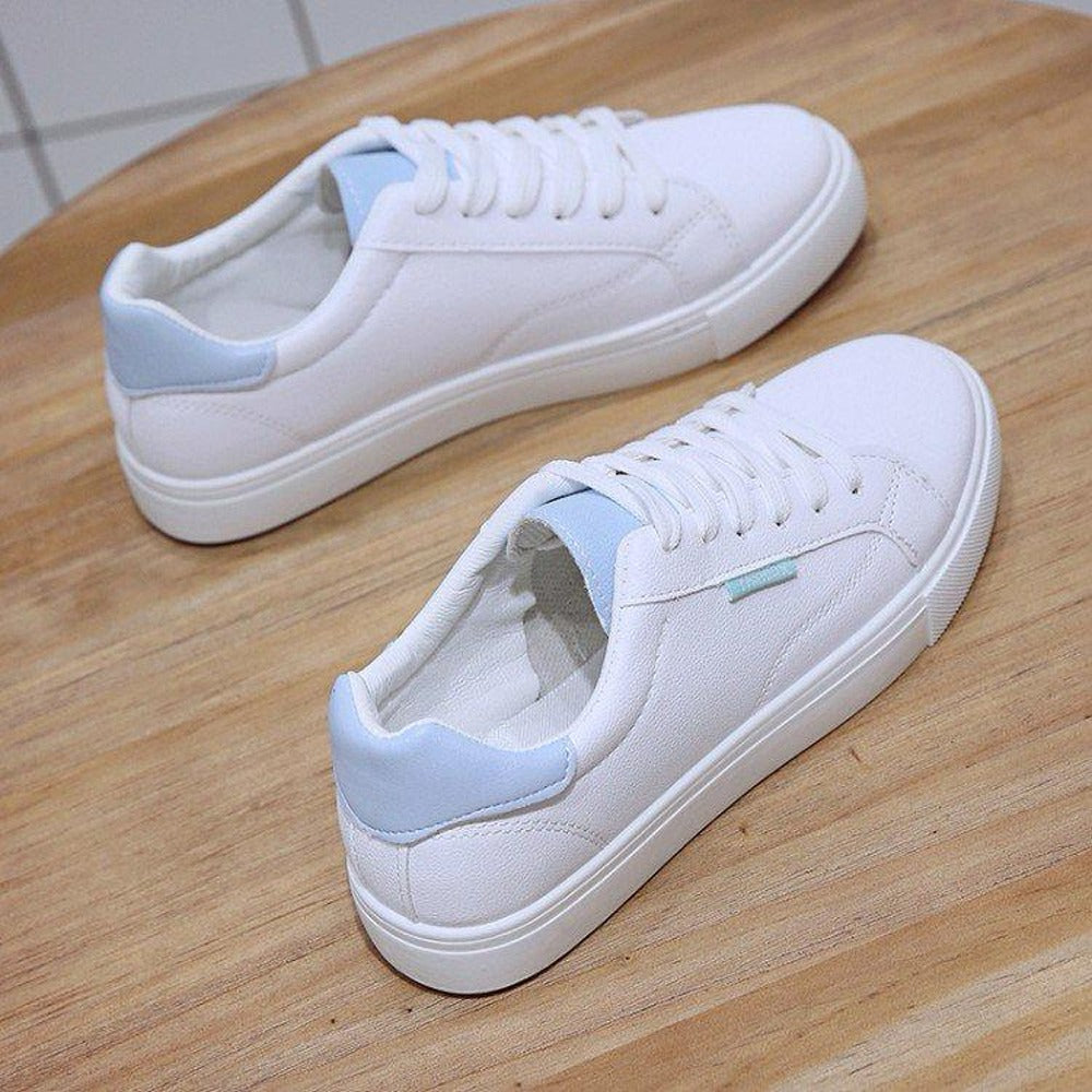 Leather Autumn Fashion Korean Casual Sports Shoes for Women