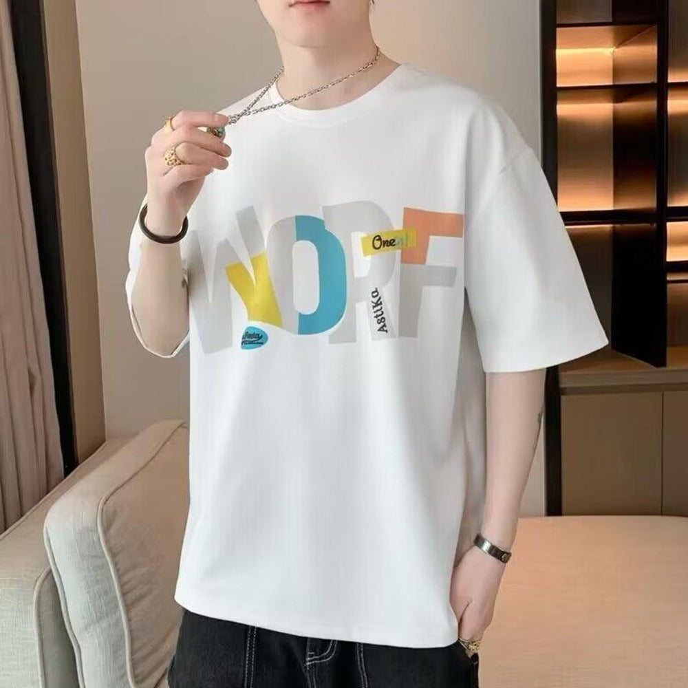 Graphics Printed Fashion Short Sleeve T-shirt for Men