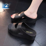 Chunky Slip-On Casual PVC Solid Sandals for Women