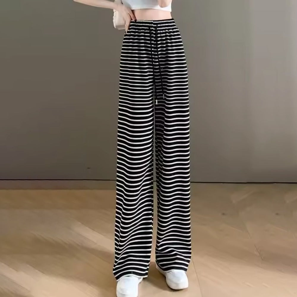Striped Zebra Pattern Wide Leg Pant for Women