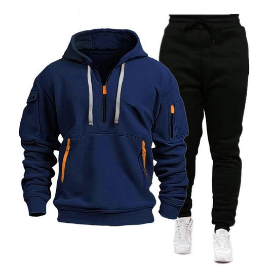 Sports Fit Fashion Solid Track Suit Set for Men