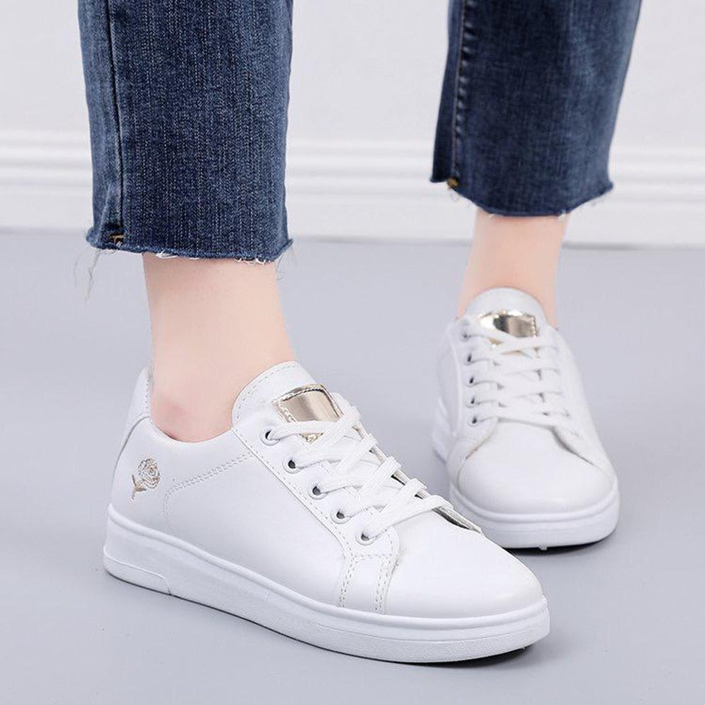 EVA Fashion Solid Color Flat Sneakers for Women