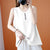 Crew Neck Fashion Solid Casual Sleeveless Top for Women