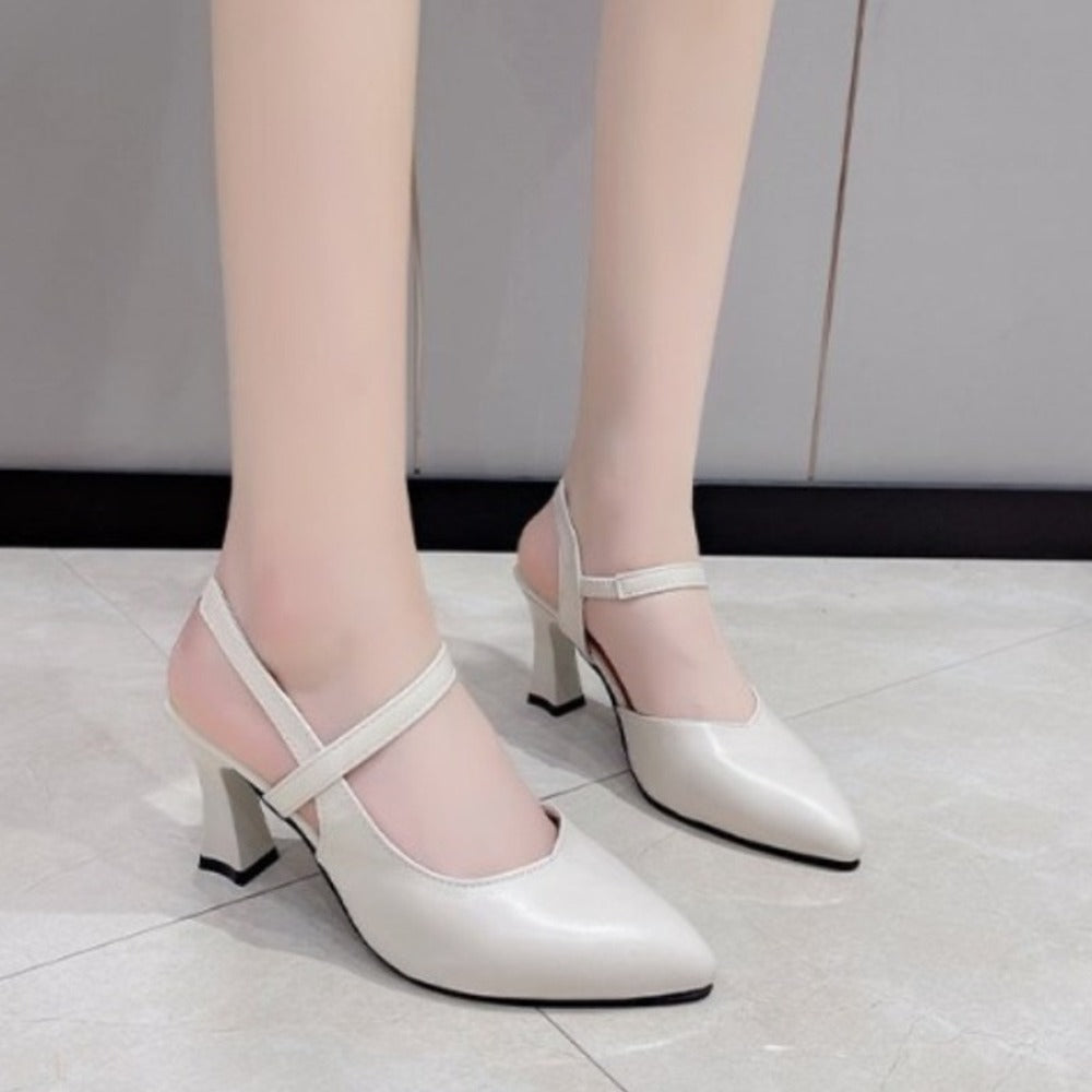 Mid Heel Pointed Toe Fashion Party Sandals for Women
