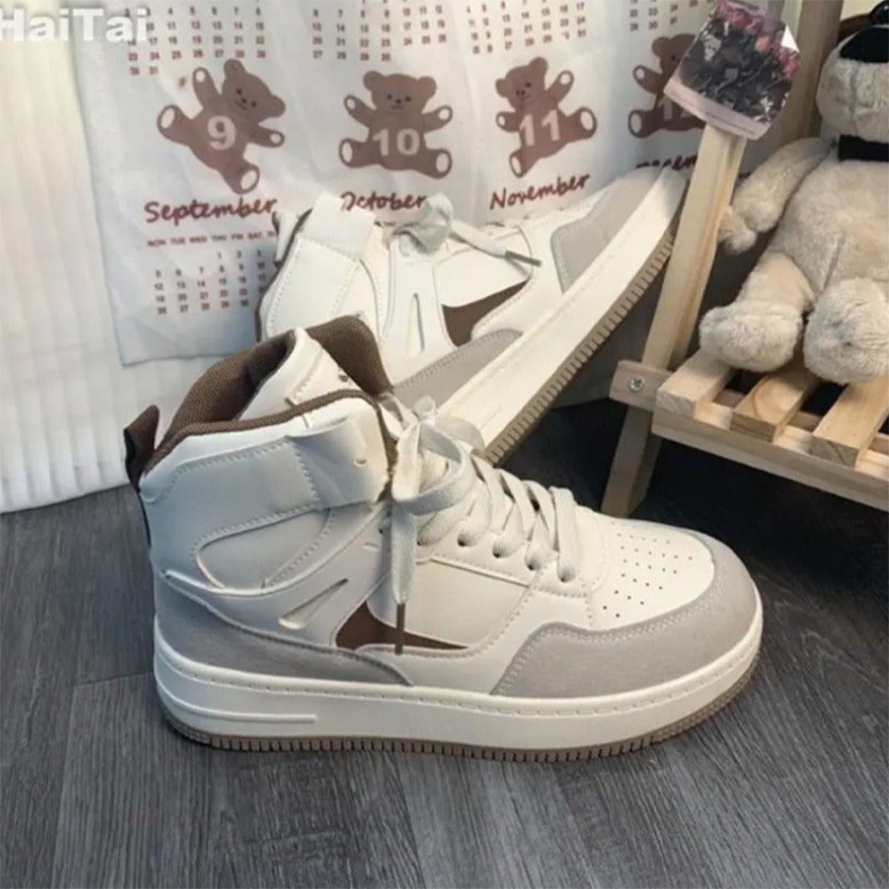 Luxury Skateboard Style High Top Sneakers for Men