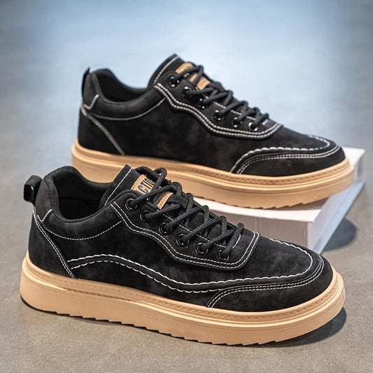 College Wear Round Toe Lace Up Sneaker Shoes for Women