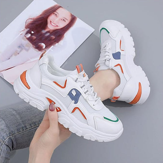 Girls Fit Fashion Thick Wedge Sneaker Shoes