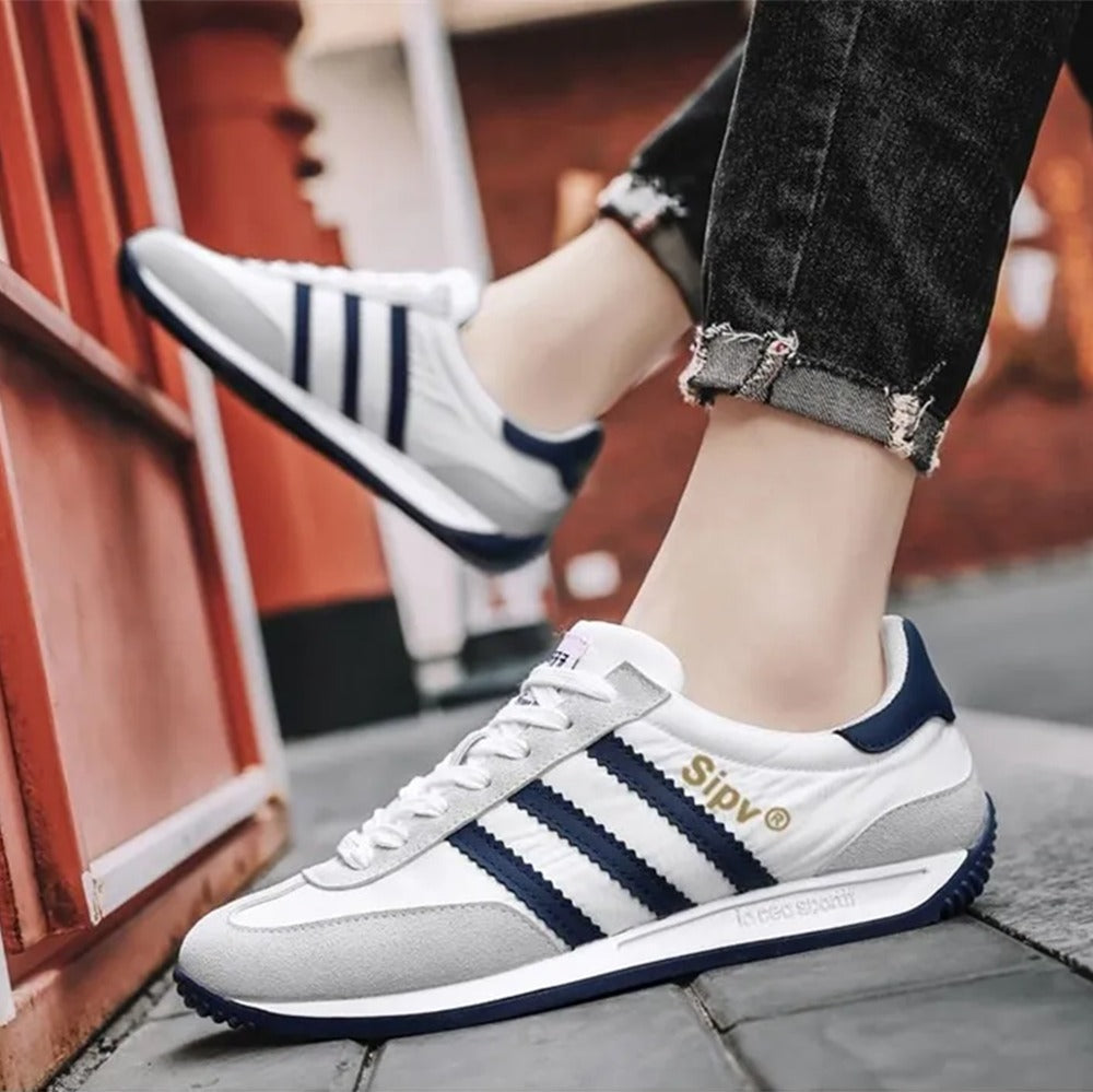 Leather Fashion Rubber Sole Walking Shoes for Men