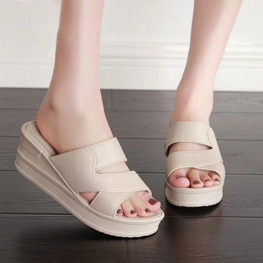 Cross Strap Open Toe Fashion Thick Sole  Sandals for Women