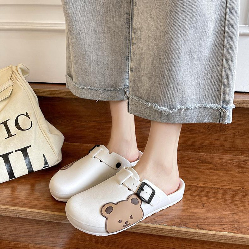 Bear Design Pattern Clogs sandals for Women