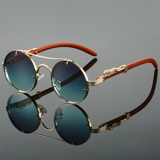 Round Double Beam Sunglasses for Men & Women