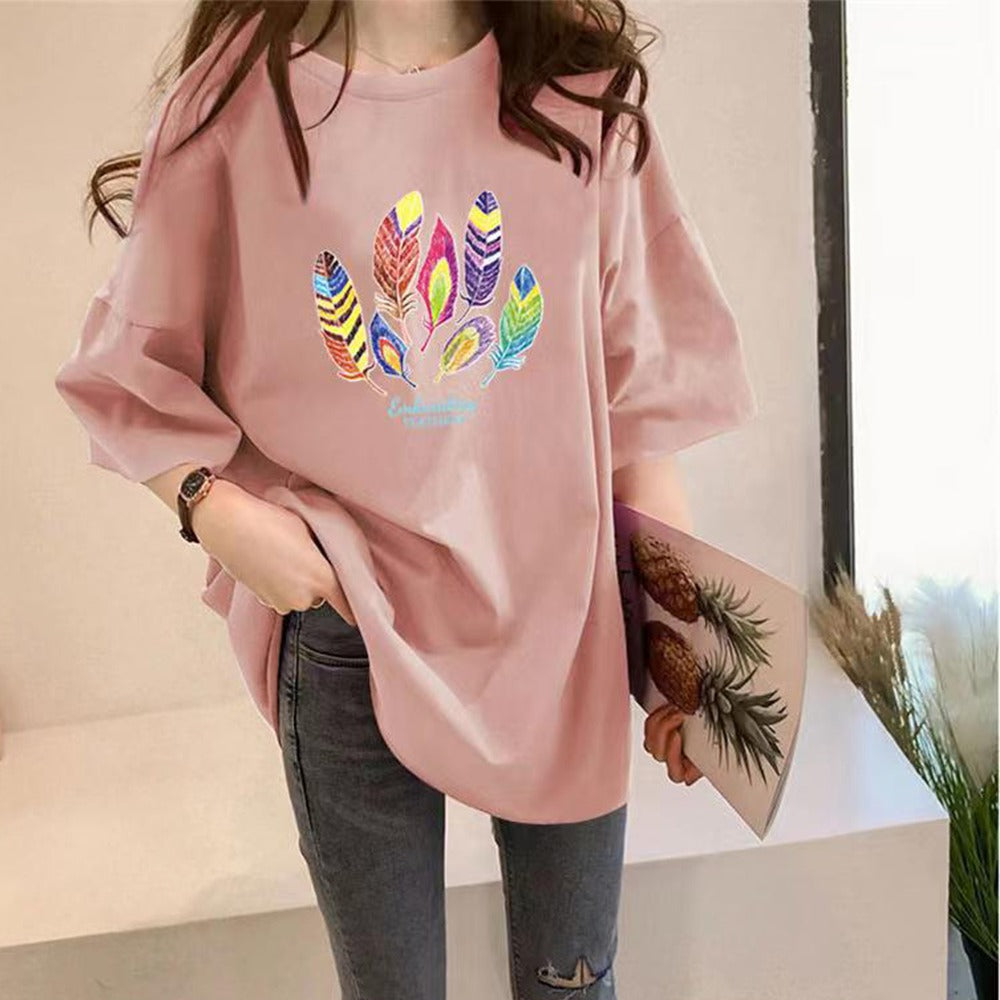 Outdoor Fashion Oversized Printed T-shirt for Women