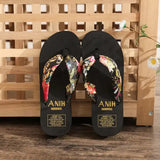 Thick Sole Flip Flops Floral Fashion Slippers for Women