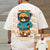 Round Neck Graphics Printed Oversized Fashion T-shirt for Men