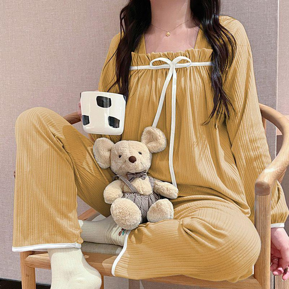 Solid Casual Pajama Top & Pant for Women