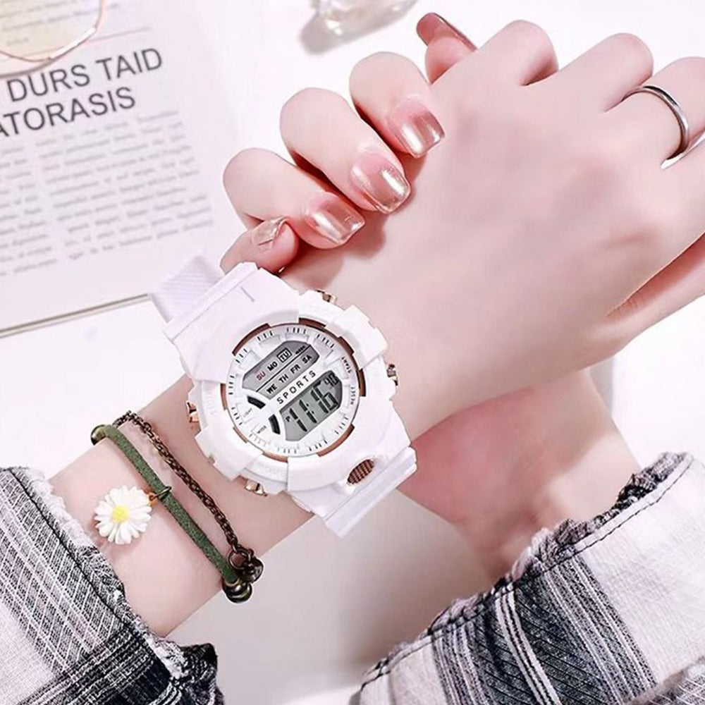Digital Display Sports Style Wrist Watch for Women