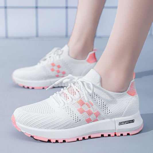 Mesh Up Fashion Rubber Sole Running Walking Shoes for Women