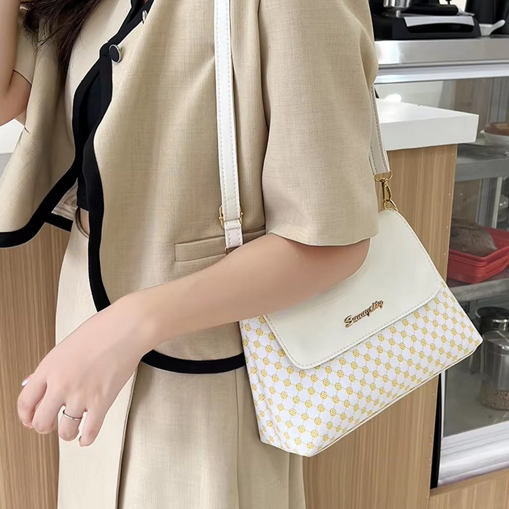 Printed Style Square Crossbody Hand Shoulder Bag for Women
