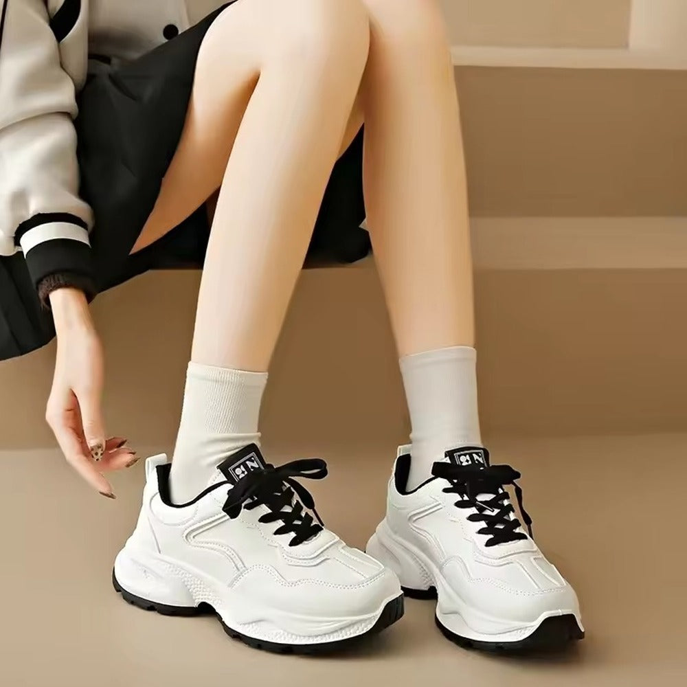 Lace Up Fashion Running Walking Sneakers for Women