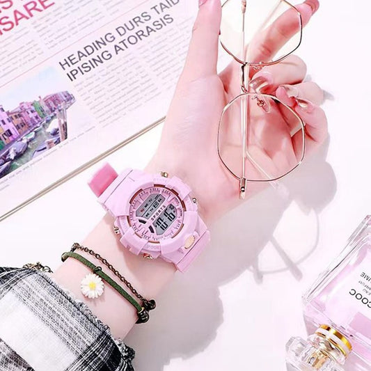 Digital Display Sports Style Wrist Watch for Women