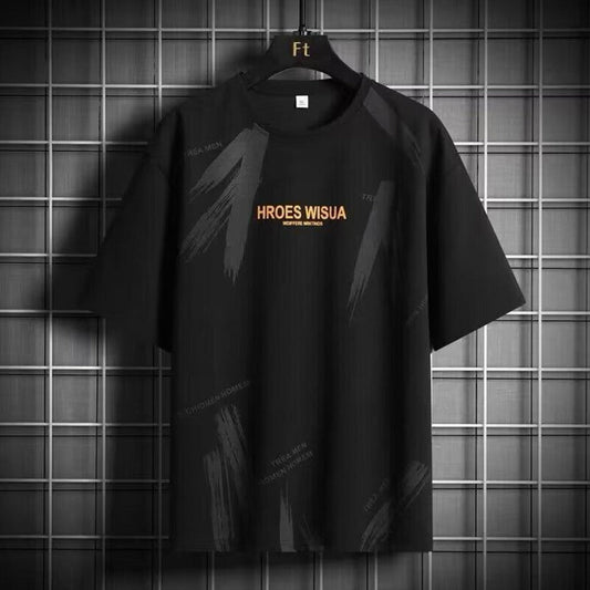 Text & Graphics Printed Fashion Solid T-shirt for Men