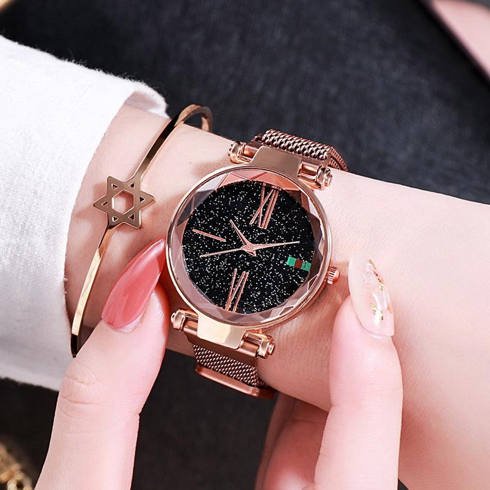 Classic Luxury Fashion Analogue Magnetic Watches for Women