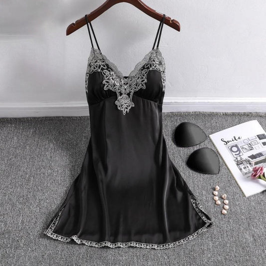 New Ice Silk Summer Fashion Nightdress for Women