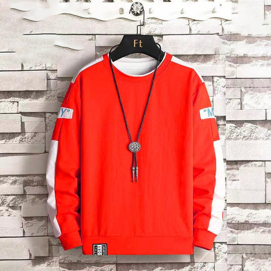 Full Sleeve Round Neck Dual Color Fashion Pullover for Men