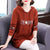 Text Printed Fashion Autumn Winter Full Sleeve T -shirt for Women