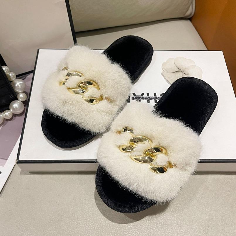 Fux Fur Fashion Slipper Indoor & Outdoor Sandals for Women
