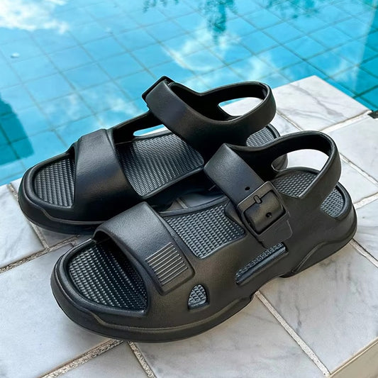 EVA Solid Flat Sports Sandals for Women