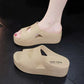 Chunky Slip-On Casual PVC Solid Sandals for Women