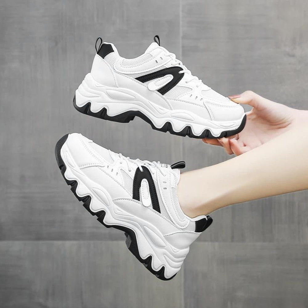 Wedge Fashion Thick Sole Sports Fit Sneakers for Women