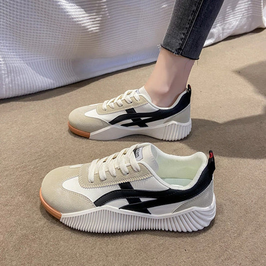 Vintage Fashion Orthopedic Lace Up Sneakers